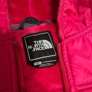 Bright pink The North Face jacket